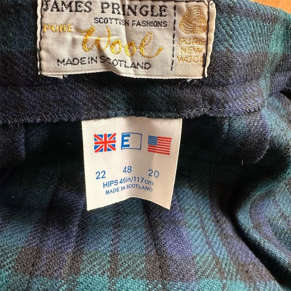 PRICE DROPPED! Blue and Green Plaid A-Line Skirt - Picture 6 of 8